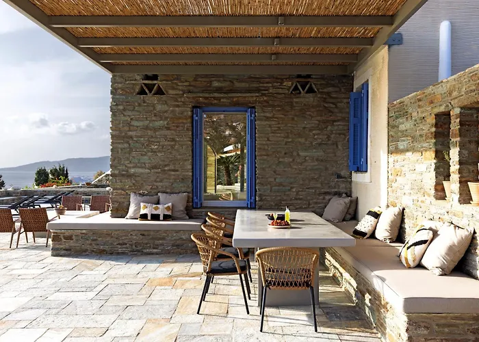 Gaia, Beachfront, Plunge Pool & Sunset By Explore Andros 펜션 *